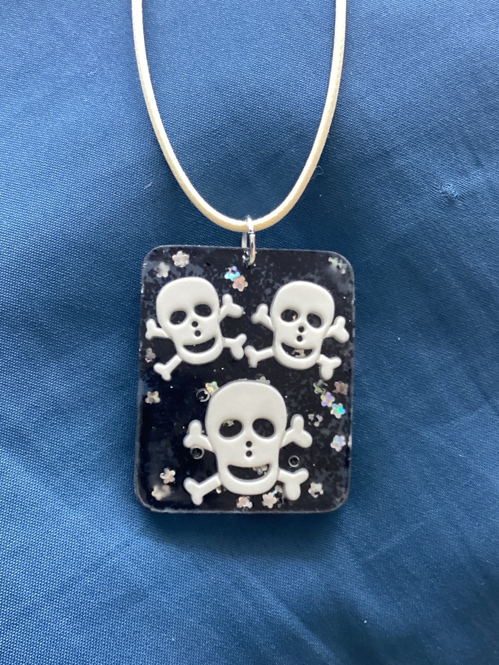 Black Skull Pendant Necklace for Kids - Cute Skull Charm